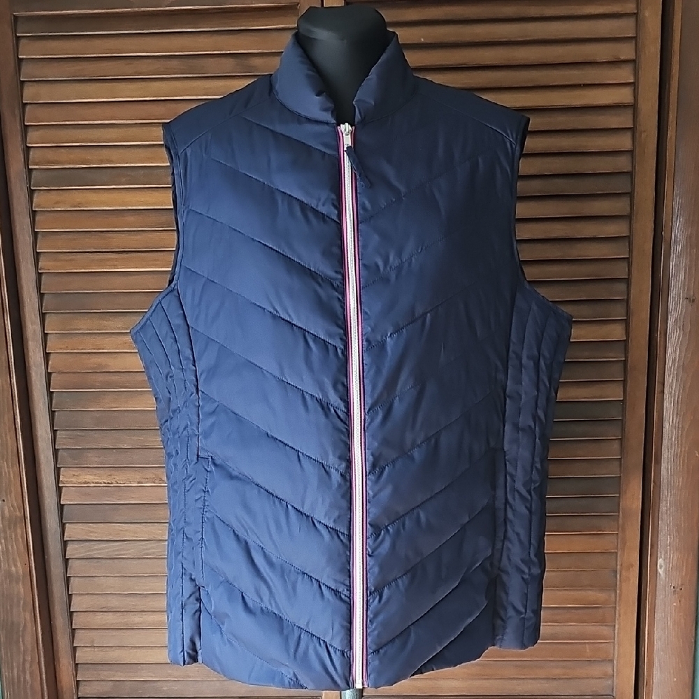 Talbots Navy Blue Quilted Vest